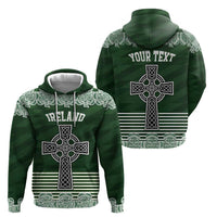 Personalized Celtic Cross Shamrock Ireland Zip Hoodie Celtic Knot with Shamrock