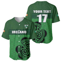 Custom Ireland Football Baseball Jersey Celtic Knot with Shamrock