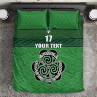 Custom Ireland Football Bedding Set Celtic Knot with Shamrock