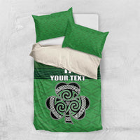 Custom Ireland Football Bedding Set Celtic Knot with Shamrock