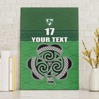 Custom Ireland Football Canvas Wall Art Celtic Knot with Shamrock