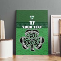 Custom Ireland Football Canvas Wall Art Celtic Knot with Shamrock