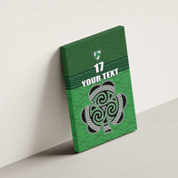Custom Ireland Football Canvas Wall Art Celtic Knot with Shamrock
