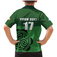 Custom Ireland Football Family Matching Mermaid Dress and Hawaiian Shirt Celtic Knot with Shamrock