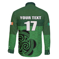 Custom Ireland Football Family Matching Mermaid Dress and Hawaiian Shirt Celtic Knot with Shamrock