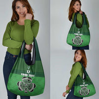 Custom Ireland Football Grocery Bag Celtic Knot with Shamrock
