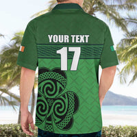 Custom Ireland Football Hawaiian Shirt Celtic Knot with Shamrock