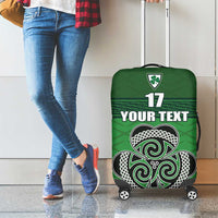 Custom Ireland Football Luggage Cover Celtic Knot with Shamrock