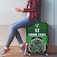 Custom Ireland Football Luggage Cover Celtic Knot with Shamrock