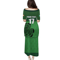 Custom Ireland Football Puletasi Celtic Knot with Shamrock