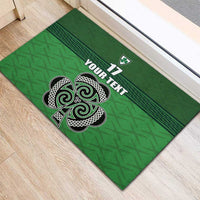 Custom Ireland Football Rubber Doormat Celtic Knot with Shamrock