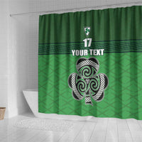 Custom Ireland Football Shower Curtain Celtic Knot with Shamrock