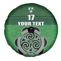 Custom Ireland Football Spare Tire Cover Celtic Knot with Shamrock