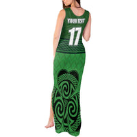 Custom Ireland Football Tank Maxi Dress Celtic Knot with Shamrock