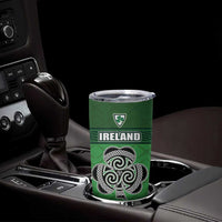 Custom Republic of Ireland Football Tumbler Cup Celtic Knot with Shamrock