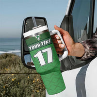 Custom Republic of Ireland Football Tumbler With Handle Celtic Knot with Shamrock