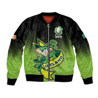 Custom Ireland Rugby Go Champions Bomber Jacket Irish Shamrock