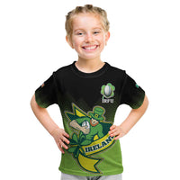 Custom Ireland Rugby Go Champions Kid T Shirt Irish Shamrock