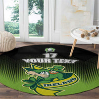 Custom Ireland Rugby Go Champions Round Carpet Irish Shamrock
