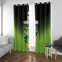 Custom Ireland Rugby Go Champions Window Curtain Irish Shamrock