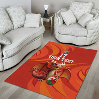 Custom Wales Football Go Champions Area Rug Cymru am byth Red Style