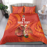 Custom Wales Football Go Champions Bedding Set Cymru am byth Red Style