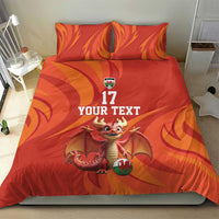 Custom Wales Football Go Champions Bedding Set Cymru am byth Red Style