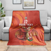 Custom Wales Football Go Champions Blanket Cymru am byth Red Style