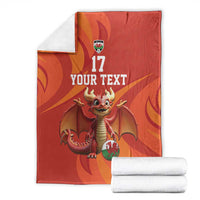 Custom Wales Football Go Champions Blanket Cymru am byth Red Style