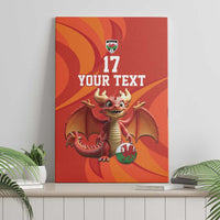 Custom Wales Football Go Champions Canvas Wall Art Cymru am byth Red Style