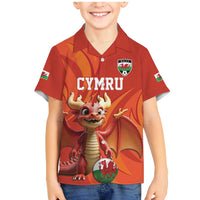 Custom Wales Football Go Champions Family Matching Mermaid Dress and Hawaiian Shirt Cymru am byth Red Style