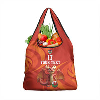 Custom Wales Football Go Champions Grocery Bag Cymru am byth Red Style