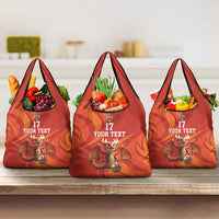 Custom Wales Football Go Champions Grocery Bag Cymru am byth Red Style