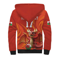 Custom Wales Football Go Champions Sherpa Hoodie Cymru am byth Red Style