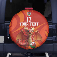 Custom Wales Football Go Champions Spare Tire Cover Cymru am byth Red Style