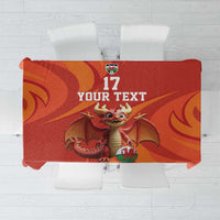Custom Wales Football Go Champions Tablecloth Cymru am byth Red Style