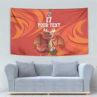 Custom Wales Football Go Champions Tapestry Cymru am byth Red Style