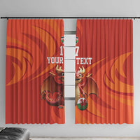 Custom Wales Football Go Champions Window Curtain Cymru am byth Red Style