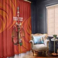 Custom Wales Football Go Champions Window Curtain Cymru am byth Red Style