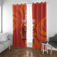 Custom Wales Football Go Champions Window Curtain Cymru am byth Red Style