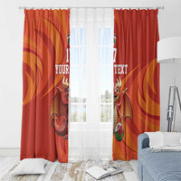 Custom Wales Football Go Champions Window Curtain Cymru am byth Red Style