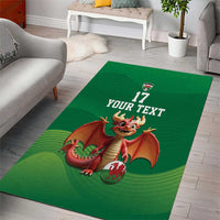Custom Wales Football Go Champions Area Rug Cymru am byth Green Style