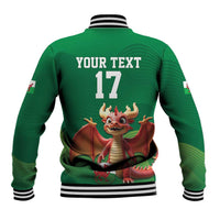 Custom Wales Football Go Champions Baseball Jacket Cymru am byth Green Style