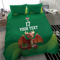 Custom Wales Football Go Champions Bedding Set Cymru am byth Green Style