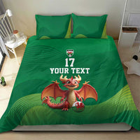 Custom Wales Football Go Champions Bedding Set Cymru am byth Green Style