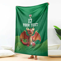 Custom Wales Football Go Champions Blanket Cymru am byth Green Style