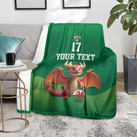 Custom Wales Football Go Champions Blanket Cymru am byth Green Style