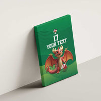 Custom Wales Football Go Champions Canvas Wall Art Cymru am byth Green Style