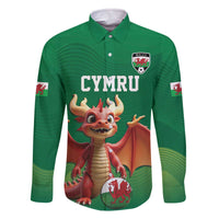 Custom Wales Football Go Champions Family Matching Off The Shoulder Long Sleeve Dress and Hawaiian Shirt Cymru am byth Green Style