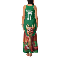 Custom Wales Football Go Champions Family Matching Tank Maxi Dress and Hawaiian Shirt Cymru am byth Green Style